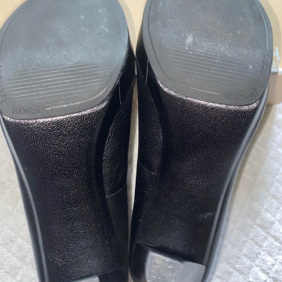 Michael Kors Black leather bootie sandals, size 91/2 - Picture 6 of 8